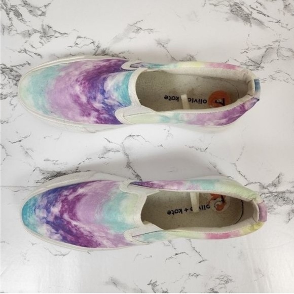 Olivia + Kate Slide on Platform Sneakers Size 7 - Picture 2 of 6